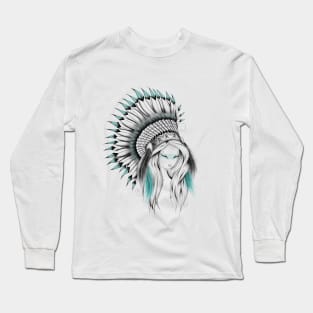 Indian Headdress Long Sleeve T-Shirt